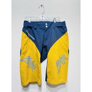 Maloja Shorts Yellow Blue Biking Surfing Medium